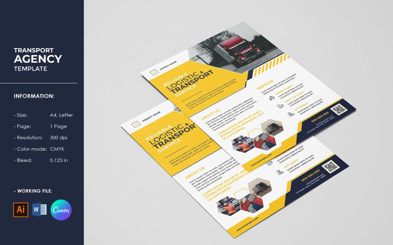 Freight Transport Agency Flyer Corporate Identity