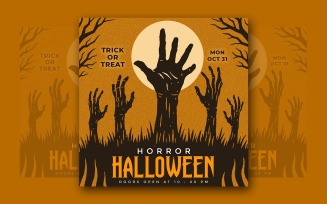Halloween Horror Party Social Media Template