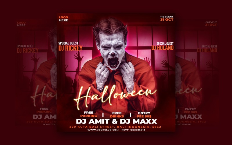 Halloween Horror Social Media Template