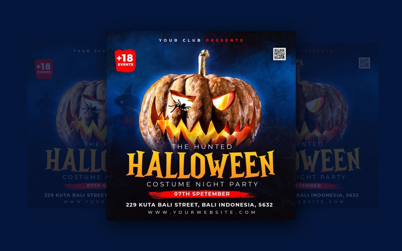 Halloween Night Party Social Media Template
