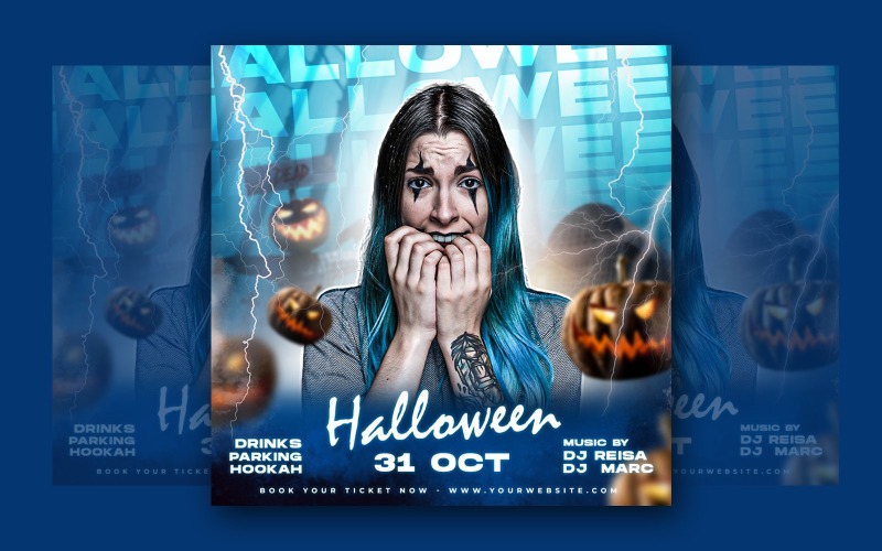 Halloween Night Party Social Media Template