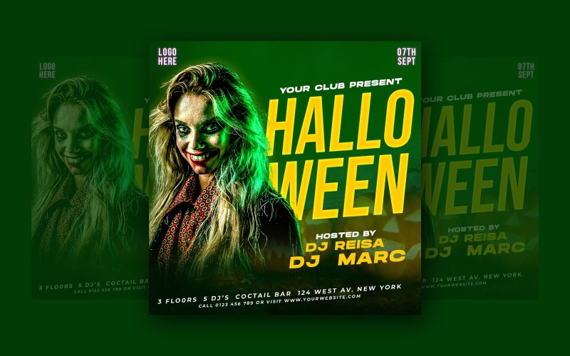 Halloween Party Social Media Template