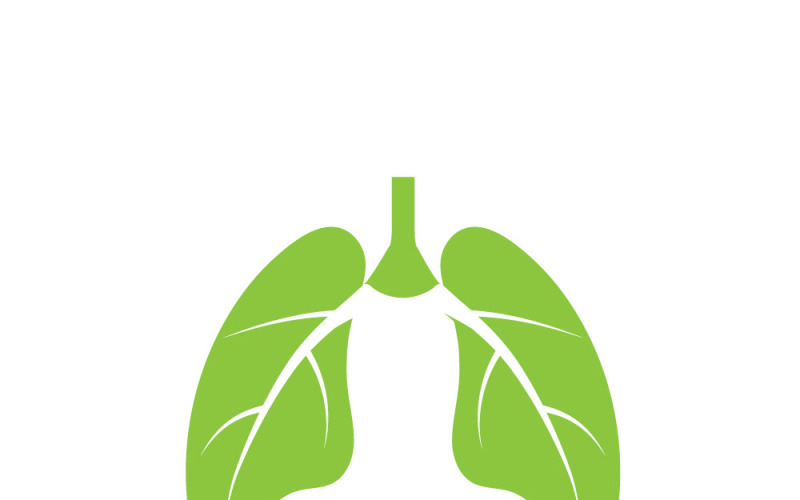 Lungs Health Logo Design for Medical Businesses Vector Graphic