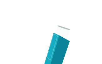 Realistic Medical Inhaler Icon Set for Web Design