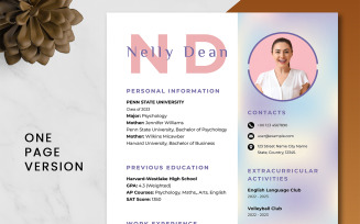 Sorority Rush Resume Template