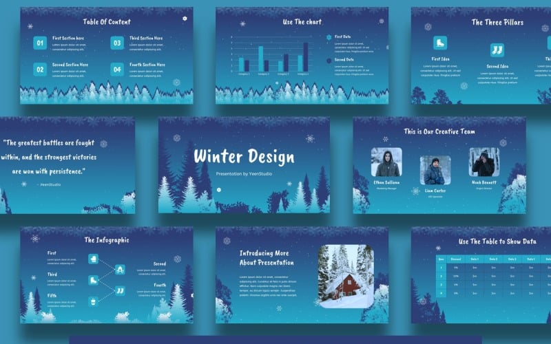 Winter Presentation Template Google Slide