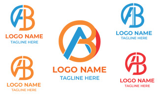 AB Modern Lettermark Logo Template