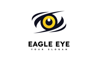 Eagle predator eye falcon bird logo design V12