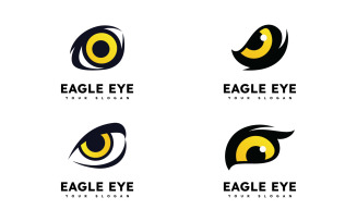 Eagle predator eye falcon bird logo design V13