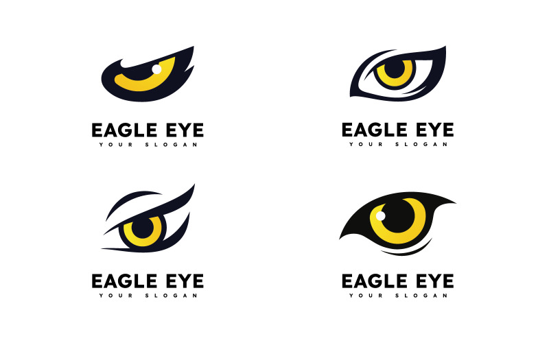 Eagle predator eye falcon bird logo design V15 Logo Template