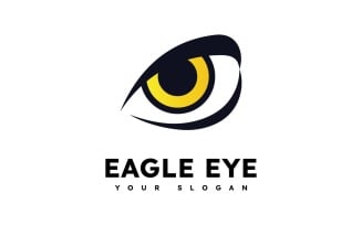 Eagle predator eye falcon bird logo design V1