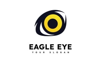 Eagle predator eye falcon bird logo design V2