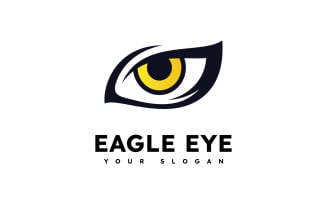 Eagle predator eye falcon bird logo design V3