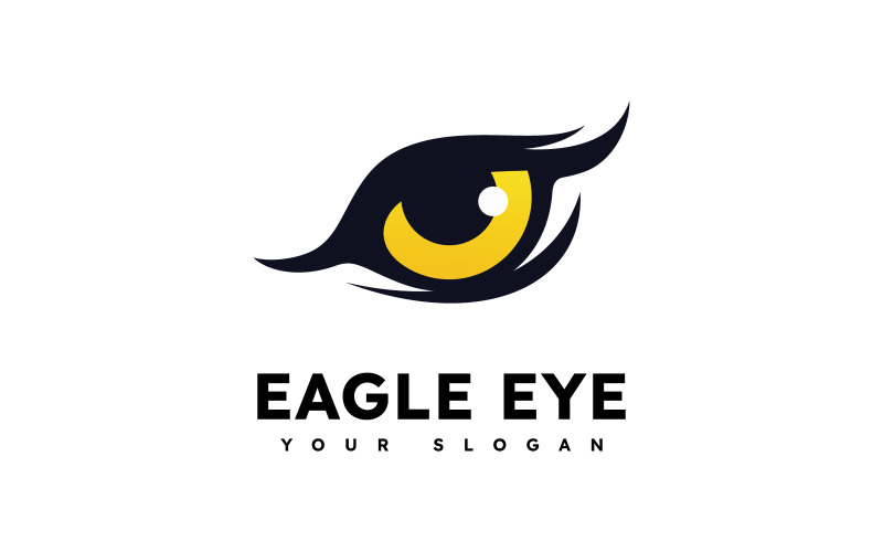 Eagle predator eye falcon bird logo design V4 Logo Template