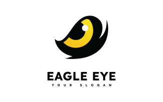 Eagle predator eye falcon bird logo design V5