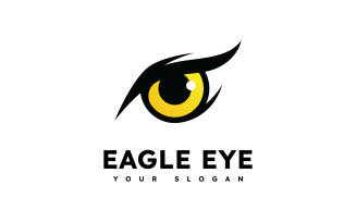 Eagle predator eye falcon bird logo design V7
