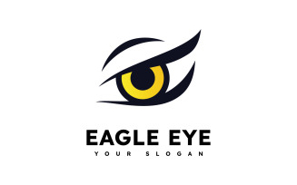 Eagle predator eye falcon bird logo design V9