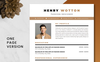 Fashion Designer Resume Template