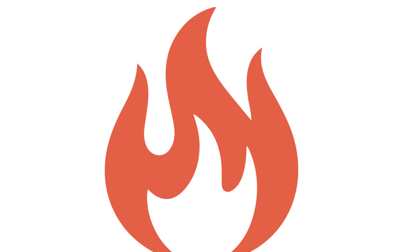 Fire icon silhouette art illustration Illustration