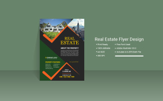 Free real estate flyer design, cover design template, flyer design