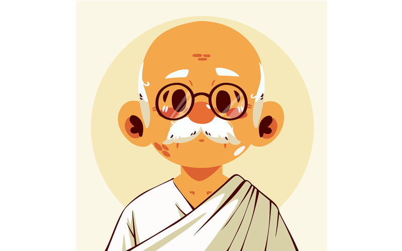 Gandhi Jayanti Celebration Illustration