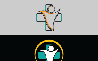 Medical Cross and People Logo