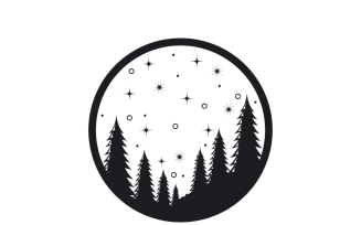 Pine Tree Logo Template Design