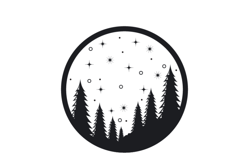 Pine Tree Logo Template Design