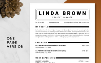 Project Manager Resume Template Word