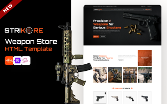 Strikore – Weapons, Ammunition & Gun Shop HTML Template