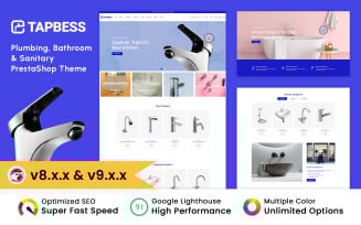 Tapbess Plumbing, Bathroom & Sanitary Prestashop Theme
