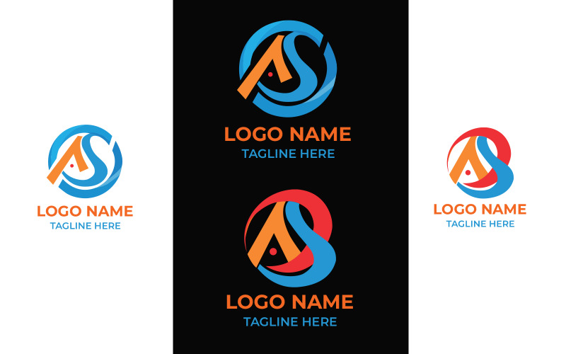 Vs Letter Unique Design Logo Template