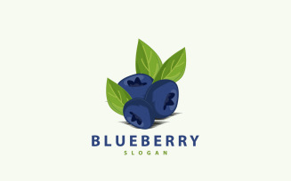 Blueberry Logo Garden Farm Fruit Vector V1