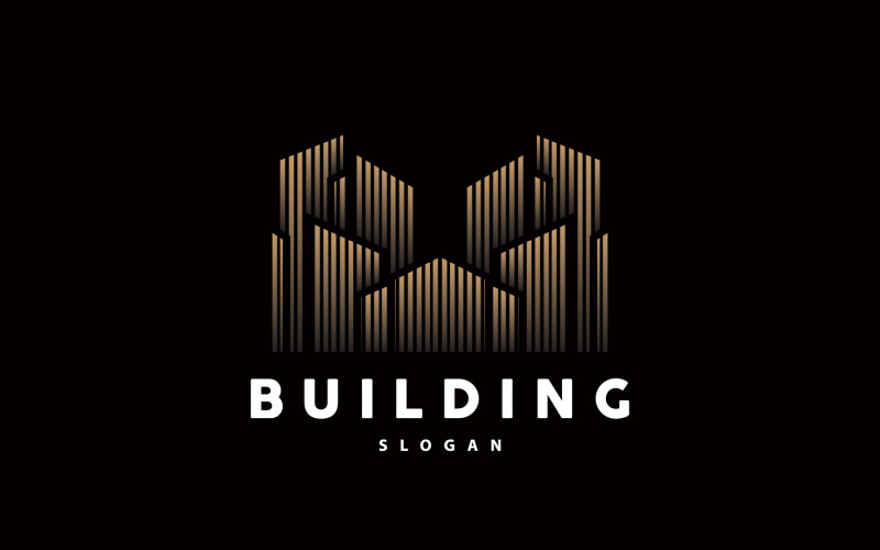 Building Real Apartment Construction Logo Premium V1 Logo Template