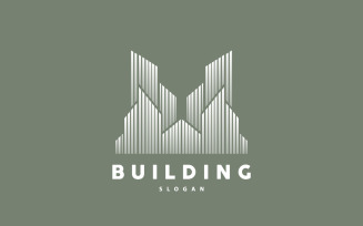 Building Real Apartment Construction Logo Premium V2