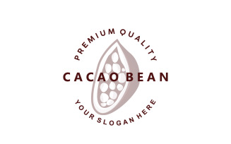 Cacao Bean Logo Design Fresh Garden V4