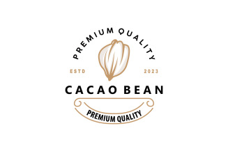 Cacao Bean Logo Design Fresh Garden V6