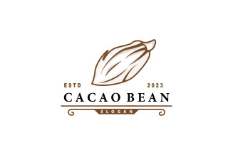 Cacao Bean Logo Design Fresh Garden V7