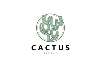 Cactus Logo Desert Plant Vector V1