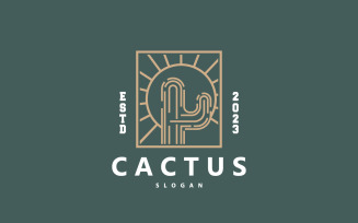 Cactus Logo Desert Plant Vector V2