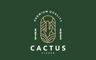 Cactus Logo Desert Plant Vector V5
