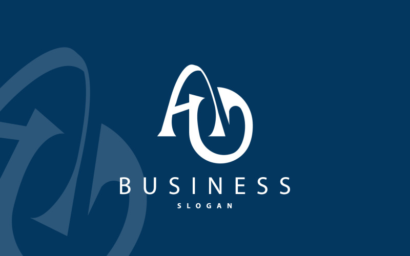 Initial AD Letter Logo Modern Luxury V3 Logo Template