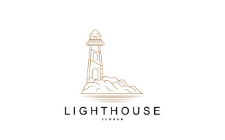 Lighthouse Logo Beacon Modern Searchlight Tower V3