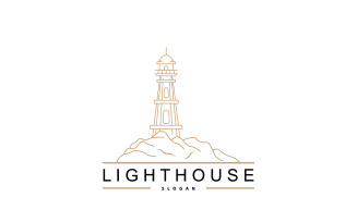 Lighthouse Logo Beacon Modern Searchlight Tower V4