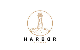 Lighthouse Logo Beacon Modern Searchlight Tower V6