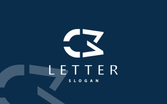 Minimal CM Letter Logo Luxury Vector V5