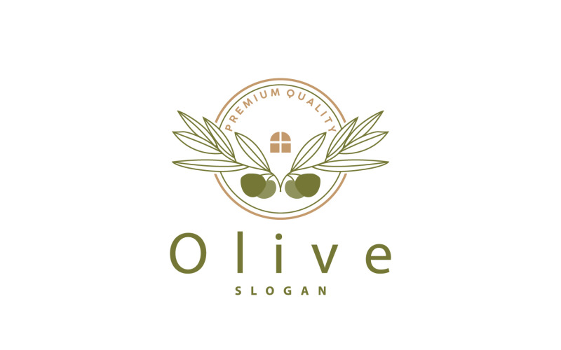 Olive Oil Logo Premium Design V2 Logo Template