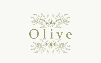 Olive Oil Logo Premium Design Vector V2