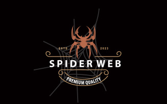 Spider Insect Logo Simple Design Vector V1