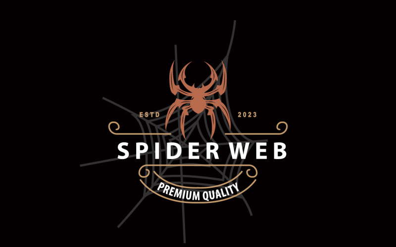 Spider Insect Logo Simple Design Vector V1 Logo Template